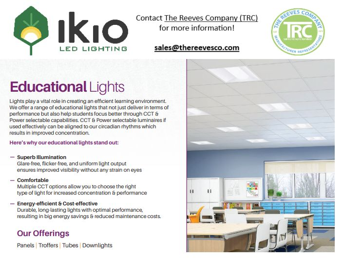 Ikio LED Lighting Offers Educational Lighting! The Reeves Company