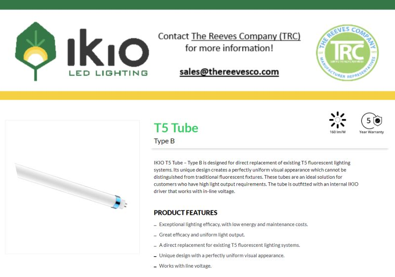 T Up with Ikio LED Lighting! – The Reeves Company – Lighting ...
